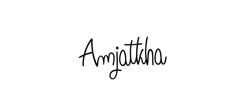 Amjatkha stylish signature style. Best Handwritten Sign (Angelique-Rose-font-FFP) for my name. Handwritten Signature Collection Ideas for my name Amjatkha. Amjatkha signature style 5 images and pictures png