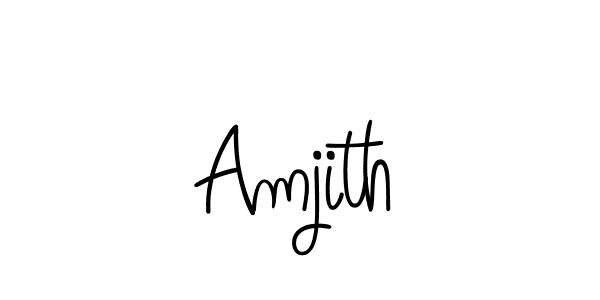 Use a signature maker to create a handwritten signature online. With this signature software, you can design (Angelique-Rose-font-FFP) your own signature for name Amjith. Amjith signature style 5 images and pictures png