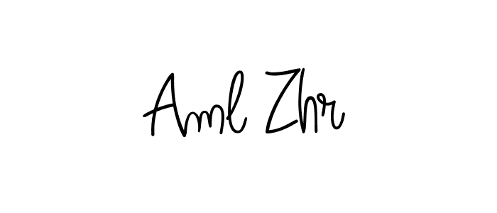 Also we have Aml Zhr name is the best signature style. Create professional handwritten signature collection using Angelique-Rose-font-FFP autograph style. Aml Zhr signature style 5 images and pictures png