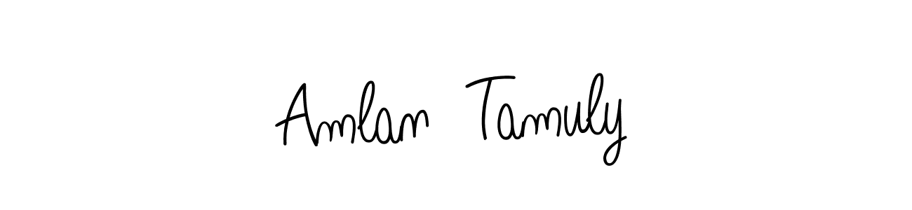 How to make Amlan  Tamuly signature? Angelique-Rose-font-FFP is a professional autograph style. Create handwritten signature for Amlan  Tamuly name. Amlan  Tamuly signature style 5 images and pictures png