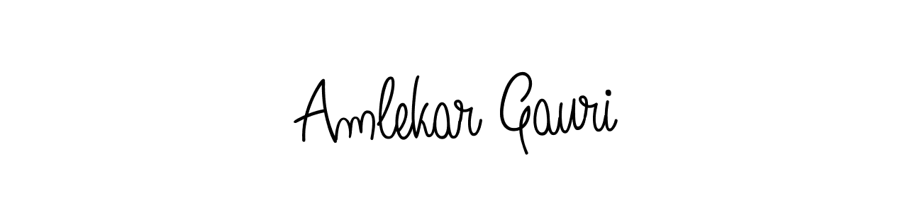 Design your own signature with our free online signature maker. With this signature software, you can create a handwritten (Angelique-Rose-font-FFP) signature for name Amlekar Gauri. Amlekar Gauri signature style 5 images and pictures png