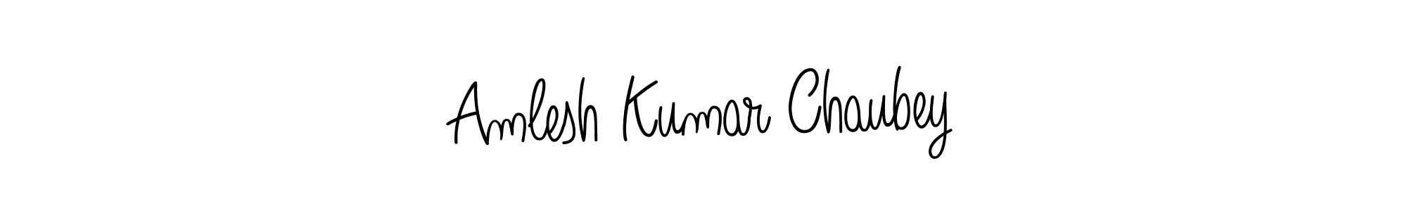 Design your own signature with our free online signature maker. With this signature software, you can create a handwritten (Angelique-Rose-font-FFP) signature for name Amlesh Kumar Chaubey. Amlesh Kumar Chaubey signature style 5 images and pictures png