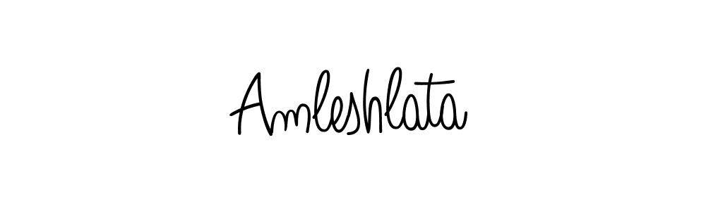 How to make Amleshlata name signature. Use Angelique-Rose-font-FFP style for creating short signs online. This is the latest handwritten sign. Amleshlata signature style 5 images and pictures png