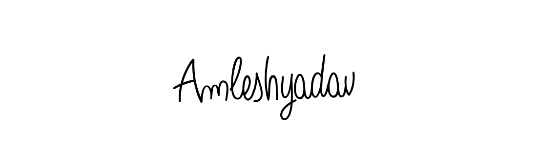Also we have Amleshyadav name is the best signature style. Create professional handwritten signature collection using Angelique-Rose-font-FFP autograph style. Amleshyadav signature style 5 images and pictures png