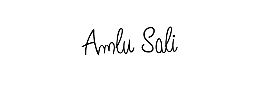 Create a beautiful signature design for name Amlu Sali. With this signature (Angelique-Rose-font-FFP) fonts, you can make a handwritten signature for free. Amlu Sali signature style 5 images and pictures png