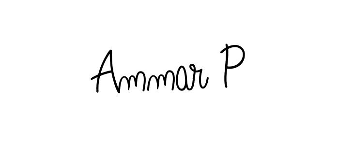 Also we have Ammar P name is the best signature style. Create professional handwritten signature collection using Angelique-Rose-font-FFP autograph style. Ammar P signature style 5 images and pictures png