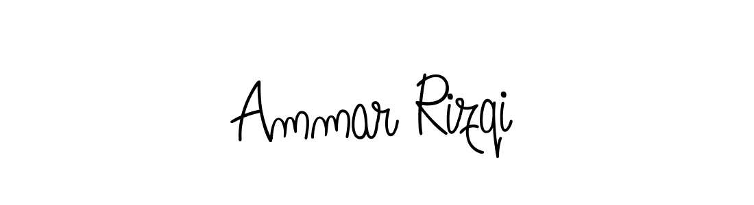 Ammar Rizqi stylish signature style. Best Handwritten Sign (Angelique-Rose-font-FFP) for my name. Handwritten Signature Collection Ideas for my name Ammar Rizqi. Ammar Rizqi signature style 5 images and pictures png