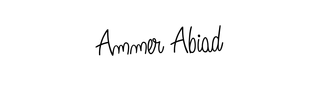 Create a beautiful signature design for name Ammer Abiad. With this signature (Angelique-Rose-font-FFP) fonts, you can make a handwritten signature for free. Ammer Abiad signature style 5 images and pictures png