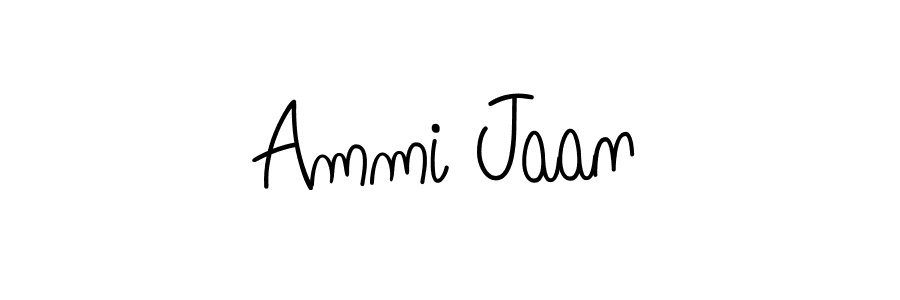 Design your own signature with our free online signature maker. With this signature software, you can create a handwritten (Angelique-Rose-font-FFP) signature for name Ammi Jaan. Ammi Jaan signature style 5 images and pictures png