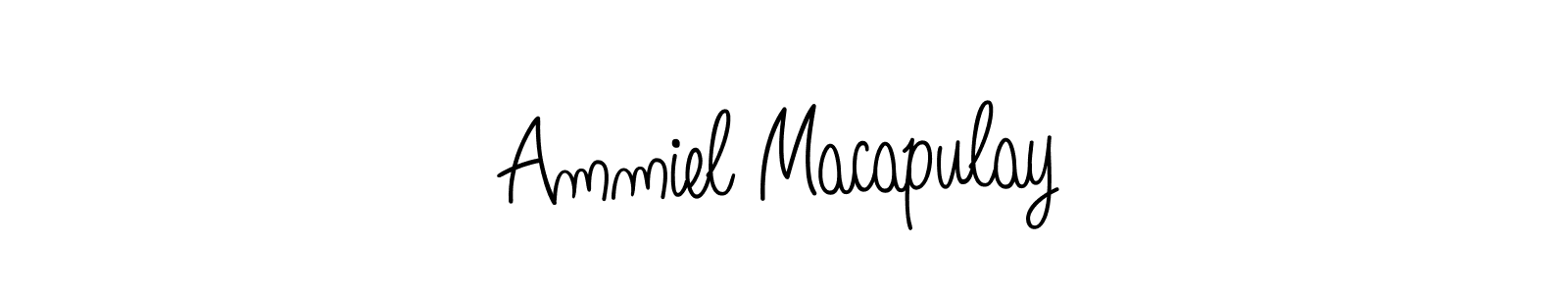 Create a beautiful signature design for name Ammiel Macapulay. With this signature (Angelique-Rose-font-FFP) fonts, you can make a handwritten signature for free. Ammiel Macapulay signature style 5 images and pictures png