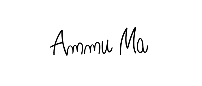 Design your own signature with our free online signature maker. With this signature software, you can create a handwritten (Angelique-Rose-font-FFP) signature for name Ammu Ma. Ammu Ma signature style 5 images and pictures png