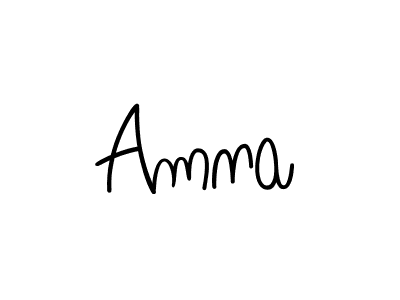 Make a beautiful signature design for name Amna. With this signature (Angelique-Rose-font-FFP) style, you can create a handwritten signature for free. Amna signature style 5 images and pictures png