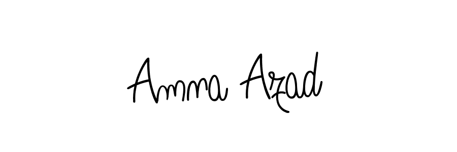 Make a beautiful signature design for name Amna Azad. With this signature (Angelique-Rose-font-FFP) style, you can create a handwritten signature for free. Amna Azad signature style 5 images and pictures png