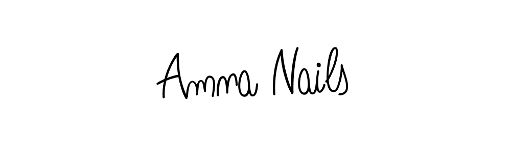 Also we have Amna Nails name is the best signature style. Create professional handwritten signature collection using Angelique-Rose-font-FFP autograph style. Amna Nails signature style 5 images and pictures png