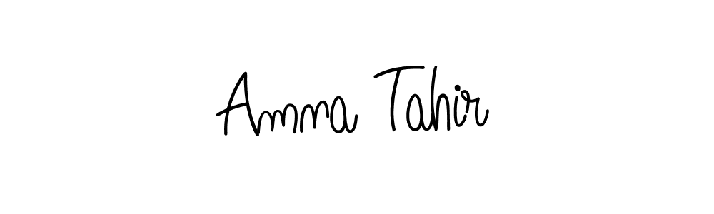 Use a signature maker to create a handwritten signature online. With this signature software, you can design (Angelique-Rose-font-FFP) your own signature for name Amna Tahir. Amna Tahir signature style 5 images and pictures png
