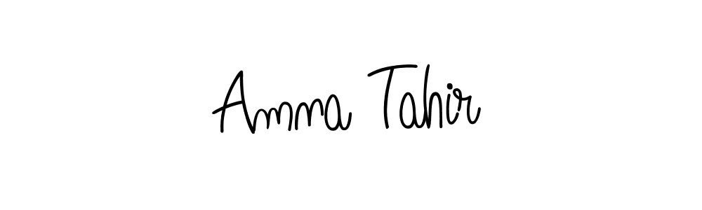 How to make Amna Tahir name signature. Use Angelique-Rose-font-FFP style for creating short signs online. This is the latest handwritten sign. Amna Tahir signature style 5 images and pictures png