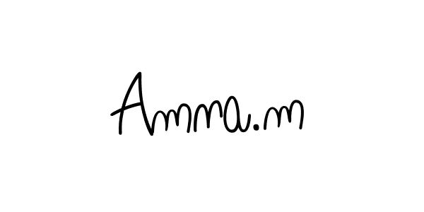 It looks lik you need a new signature style for name Amna.m. Design unique handwritten (Angelique-Rose-font-FFP) signature with our free signature maker in just a few clicks. Amna.m signature style 5 images and pictures png