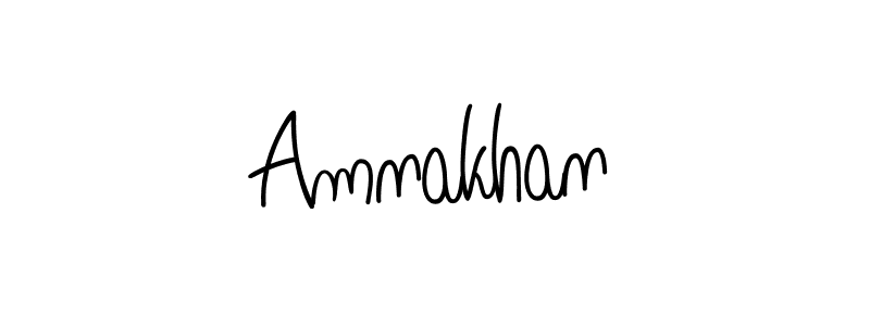 Design your own signature with our free online signature maker. With this signature software, you can create a handwritten (Angelique-Rose-font-FFP) signature for name Amnakhan. Amnakhan signature style 5 images and pictures png