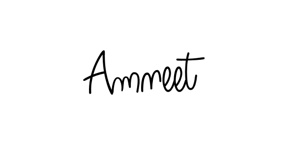 Make a beautiful signature design for name Amneet. With this signature (Angelique-Rose-font-FFP) style, you can create a handwritten signature for free. Amneet signature style 5 images and pictures png