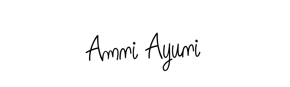 Amni Ayuni stylish signature style. Best Handwritten Sign (Angelique-Rose-font-FFP) for my name. Handwritten Signature Collection Ideas for my name Amni Ayuni. Amni Ayuni signature style 5 images and pictures png
