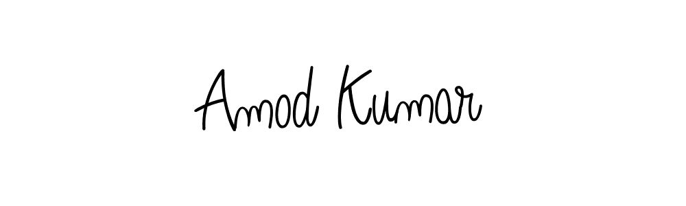 Make a beautiful signature design for name Amod Kumar. With this signature (Angelique-Rose-font-FFP) style, you can create a handwritten signature for free. Amod Kumar signature style 5 images and pictures png