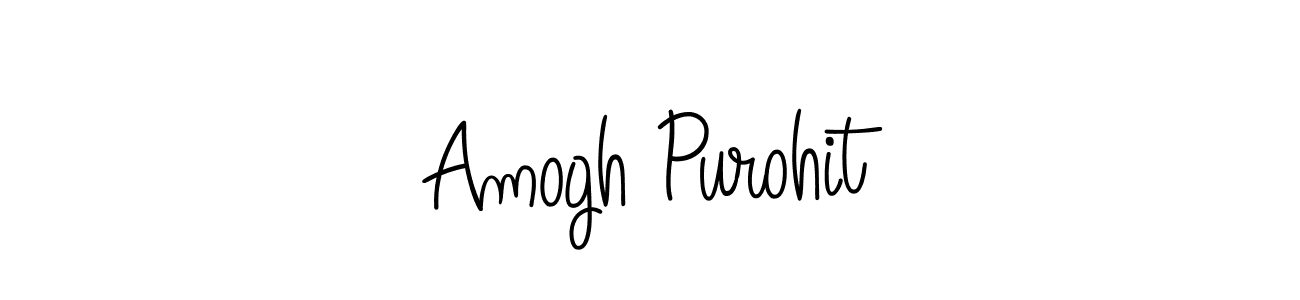 You should practise on your own different ways (Angelique-Rose-font-FFP) to write your name (Amogh Purohit) in signature. don't let someone else do it for you. Amogh Purohit signature style 5 images and pictures png