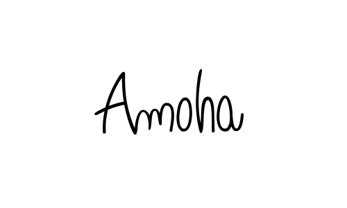You should practise on your own different ways (Angelique-Rose-font-FFP) to write your name (Amoha) in signature. don't let someone else do it for you. Amoha signature style 5 images and pictures png