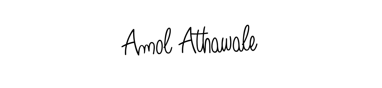 Use a signature maker to create a handwritten signature online. With this signature software, you can design (Angelique-Rose-font-FFP) your own signature for name Amol Athawale. Amol Athawale signature style 5 images and pictures png
