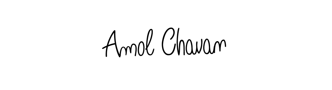 Design your own signature with our free online signature maker. With this signature software, you can create a handwritten (Angelique-Rose-font-FFP) signature for name Amol Chavan. Amol Chavan signature style 5 images and pictures png