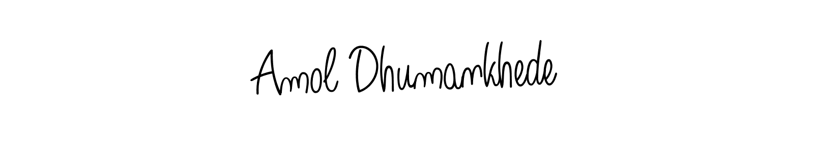 Use a signature maker to create a handwritten signature online. With this signature software, you can design (Angelique-Rose-font-FFP) your own signature for name Amol Dhumankhede. Amol Dhumankhede signature style 5 images and pictures png