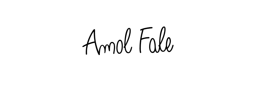 How to make Amol Fale name signature. Use Angelique-Rose-font-FFP style for creating short signs online. This is the latest handwritten sign. Amol Fale signature style 5 images and pictures png