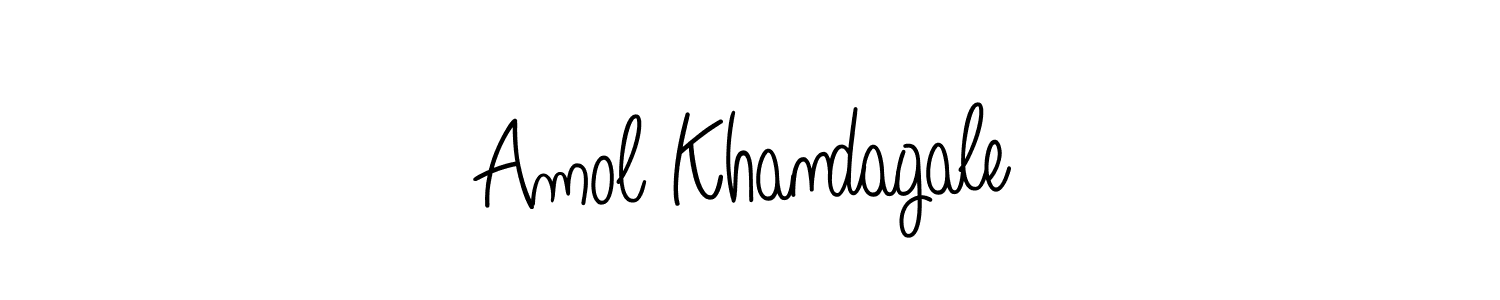 Amol Khandagale stylish signature style. Best Handwritten Sign (Angelique-Rose-font-FFP) for my name. Handwritten Signature Collection Ideas for my name Amol Khandagale. Amol Khandagale signature style 5 images and pictures png