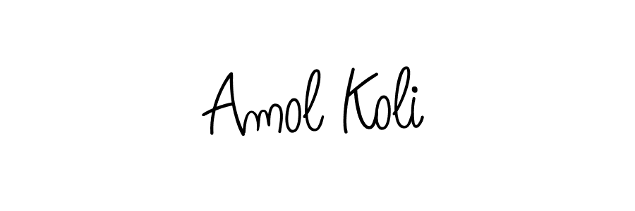 The best way (Angelique-Rose-font-FFP) to make a short signature is to pick only two or three words in your name. The name Amol Koli include a total of six letters. For converting this name. Amol Koli signature style 5 images and pictures png