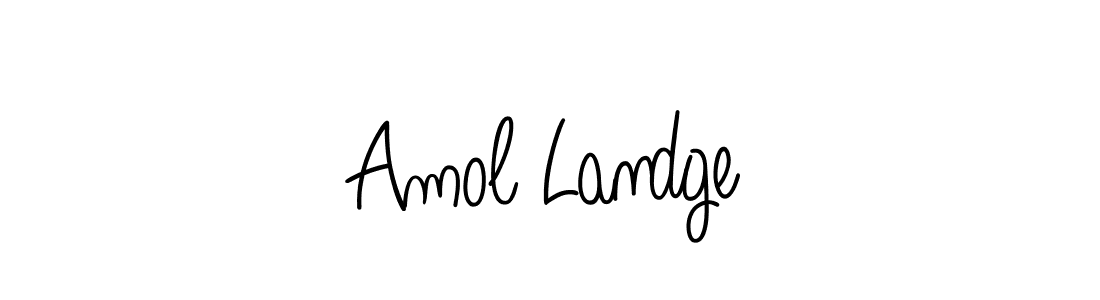 Make a short Amol Landge signature style. Manage your documents anywhere anytime using Angelique-Rose-font-FFP. Create and add eSignatures, submit forms, share and send files easily. Amol Landge signature style 5 images and pictures png