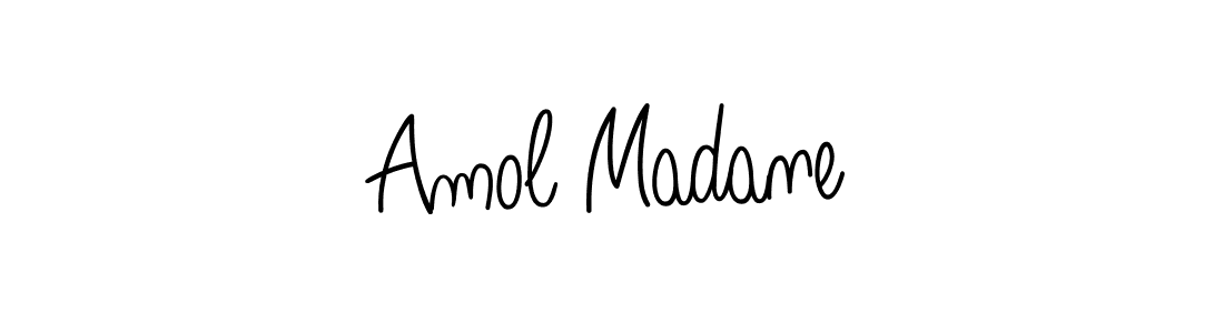Use a signature maker to create a handwritten signature online. With this signature software, you can design (Angelique-Rose-font-FFP) your own signature for name Amol Madane. Amol Madane signature style 5 images and pictures png