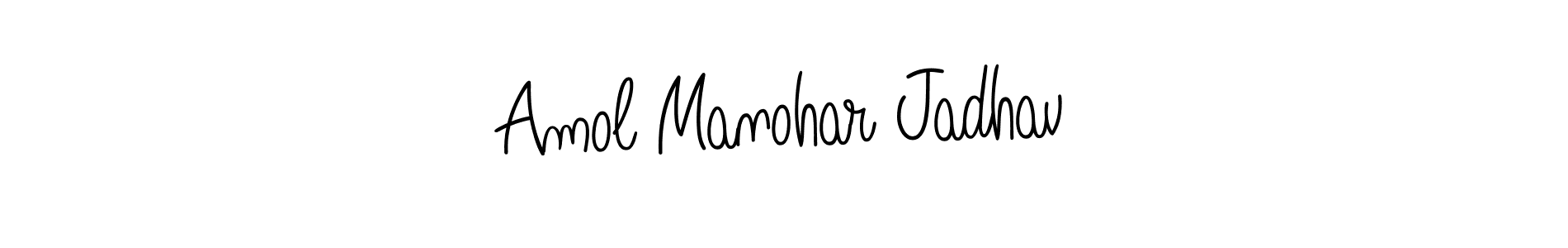 This is the best signature style for the Amol Manohar Jadhav name. Also you like these signature font (Angelique-Rose-font-FFP). Mix name signature. Amol Manohar Jadhav signature style 5 images and pictures png