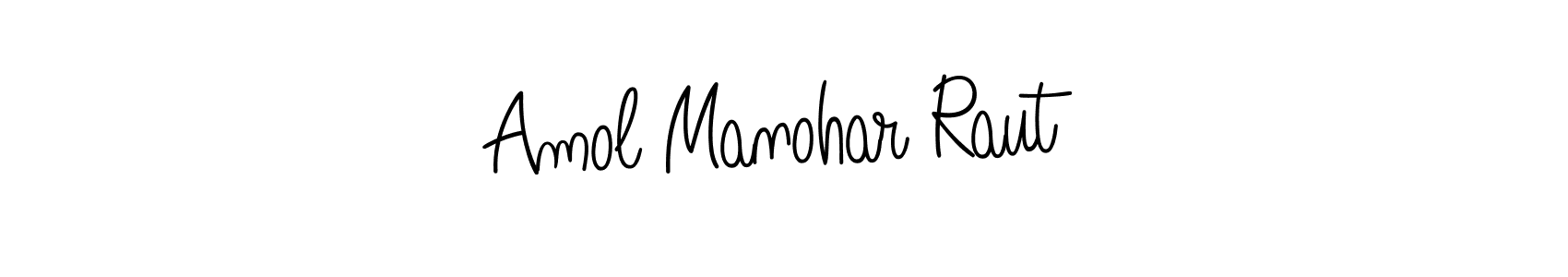 Make a beautiful signature design for name Amol Manohar Raut. With this signature (Angelique-Rose-font-FFP) style, you can create a handwritten signature for free. Amol Manohar Raut signature style 5 images and pictures png