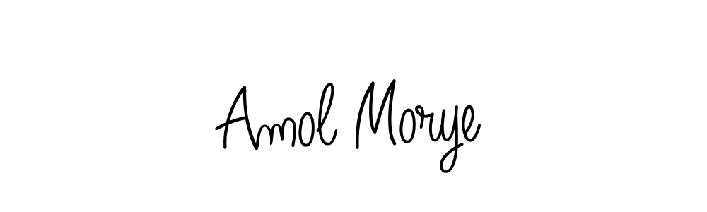 Use a signature maker to create a handwritten signature online. With this signature software, you can design (Angelique-Rose-font-FFP) your own signature for name Amol Morye. Amol Morye signature style 5 images and pictures png