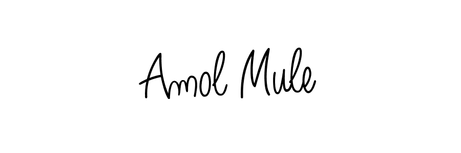 You should practise on your own different ways (Angelique-Rose-font-FFP) to write your name (Amol Mule) in signature. don't let someone else do it for you. Amol Mule signature style 5 images and pictures png