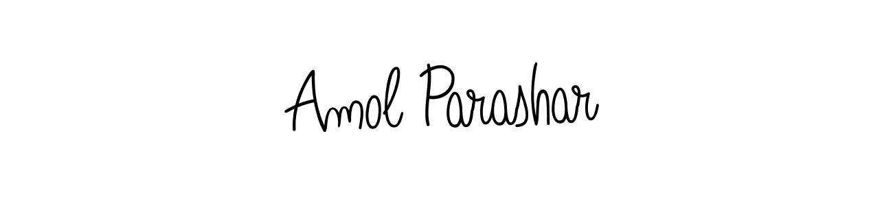 You should practise on your own different ways (Angelique-Rose-font-FFP) to write your name (Amol Parashar) in signature. don't let someone else do it for you. Amol Parashar signature style 5 images and pictures png