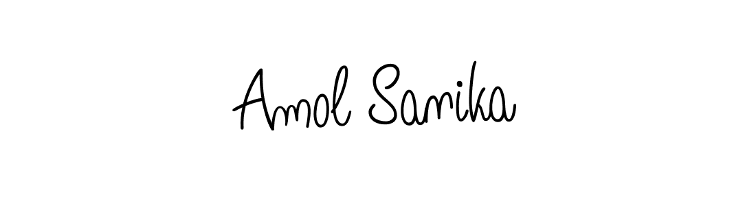 Design your own signature with our free online signature maker. With this signature software, you can create a handwritten (Angelique-Rose-font-FFP) signature for name Amol Sanika. Amol Sanika signature style 5 images and pictures png