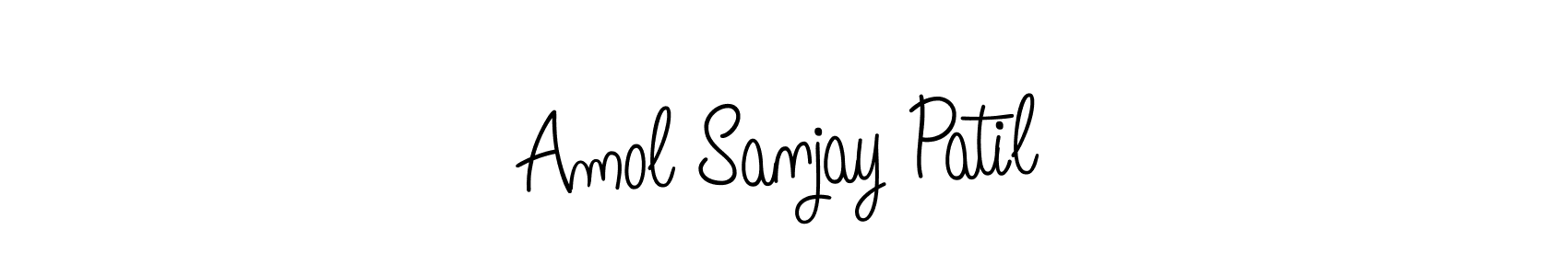 Create a beautiful signature design for name Amol Sanjay Patil. With this signature (Angelique-Rose-font-FFP) fonts, you can make a handwritten signature for free. Amol Sanjay Patil signature style 5 images and pictures png