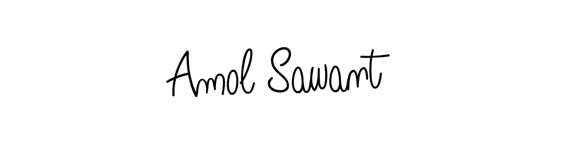 How to make Amol Sawant name signature. Use Angelique-Rose-font-FFP style for creating short signs online. This is the latest handwritten sign. Amol Sawant signature style 5 images and pictures png