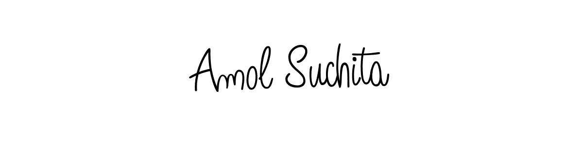 Make a short Amol Suchita signature style. Manage your documents anywhere anytime using Angelique-Rose-font-FFP. Create and add eSignatures, submit forms, share and send files easily. Amol Suchita signature style 5 images and pictures png