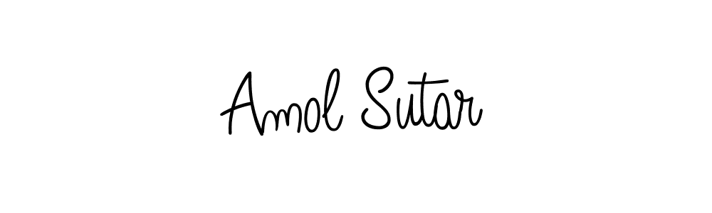 You should practise on your own different ways (Angelique-Rose-font-FFP) to write your name (Amol Sutar) in signature. don't let someone else do it for you. Amol Sutar signature style 5 images and pictures png