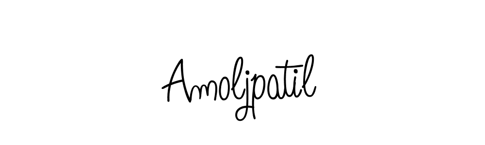 Use a signature maker to create a handwritten signature online. With this signature software, you can design (Angelique-Rose-font-FFP) your own signature for name Amoljpatil. Amoljpatil signature style 5 images and pictures png