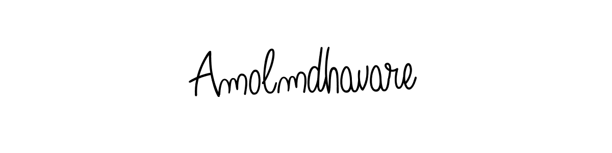 Design your own signature with our free online signature maker. With this signature software, you can create a handwritten (Angelique-Rose-font-FFP) signature for name Amolmdhavare. Amolmdhavare signature style 5 images and pictures png