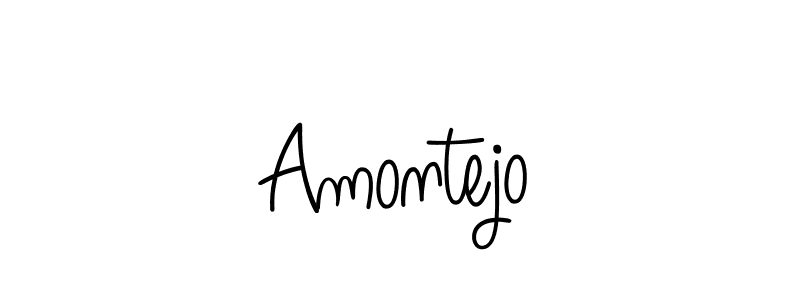 How to make Amontejo name signature. Use Angelique-Rose-font-FFP style for creating short signs online. This is the latest handwritten sign. Amontejo signature style 5 images and pictures png