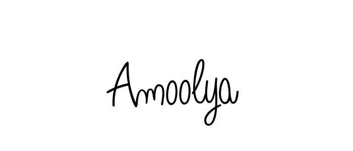 Design your own signature with our free online signature maker. With this signature software, you can create a handwritten (Angelique-Rose-font-FFP) signature for name Amoolya. Amoolya signature style 5 images and pictures png