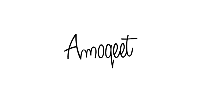 Make a beautiful signature design for name Amoqeet. With this signature (Angelique-Rose-font-FFP) style, you can create a handwritten signature for free. Amoqeet signature style 5 images and pictures png